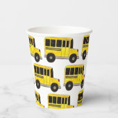 Gobelets En Papier Big Yellow School Bus Enseignant Conducteur Éducat (Verso)