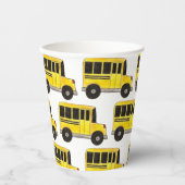 Gobelets En Papier Big Yellow School Bus Enseignant Conducteur Éducat (Recto)