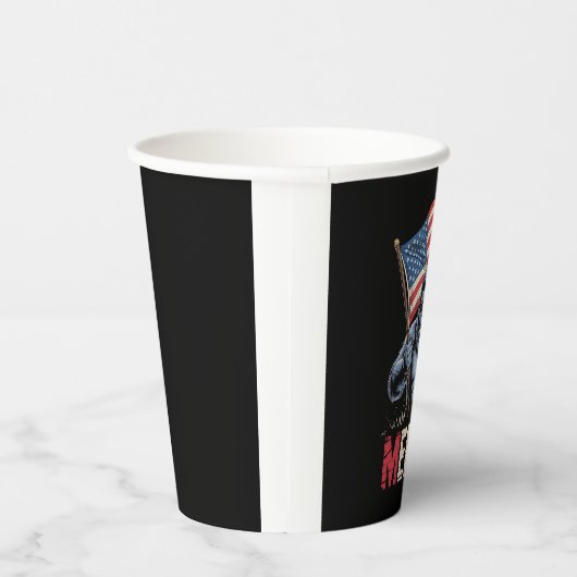 Gobelets En Papier Bigfoot Merica Rock drapeau américain patriotique (Droite)
