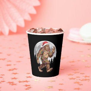 Gobelets En Papier Bigfoot Père Noël Christmas Tree Lights Xmas Sasqu