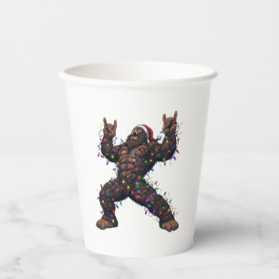 Gobelets En Papier Bigfoot Sasquatch Joyeux Metal Noël Rock