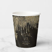 Gobelets En Papier Bijoux feuille feuille Mariage or ID830 (Verso)