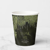 Gobelets En Papier Bijoux feuille Mariage vert ID830 (Verso)