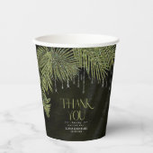 Gobelets En Papier Bijoux feuille Mariage vert ID830 (Recto)