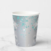 Gobelets En Papier Bijoux Turquoises en argent Tiara Quinceañera (Droite)