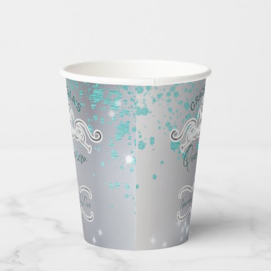 Gobelets En Papier Bijoux Turquoises en argent Tiara Quinceañera (Droite)