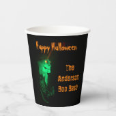 Gobelets En Papier Biker Billy Halloween Skeleton Black & Orange (Recto)