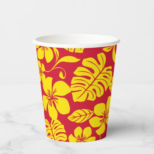 GOBELETS EN PAPIER BIKINI ROSE (ROUGE/OR) (Recto)