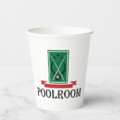 Gobelets En Papier Billard Américain Classique 8 Boules (Recto)
