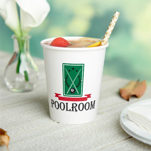 Gobelets En Papier Billard Américain Classique 8 Boules