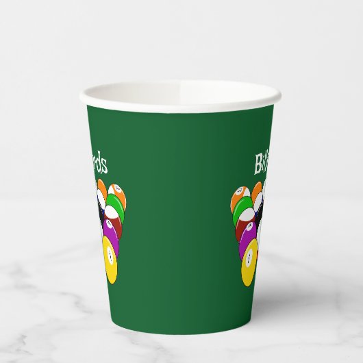 Gobelets En Papier Billiard Balls Design Paper Cup (Gauche)