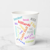 Gobelets En Papier Billiards de tasses de papier (Verso)