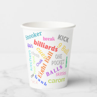 Gobelets En Papier Billiards de tasses de papier