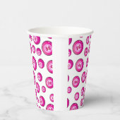 Gobelets En Papier Bingo Party mignon rose et blanc (Droite)