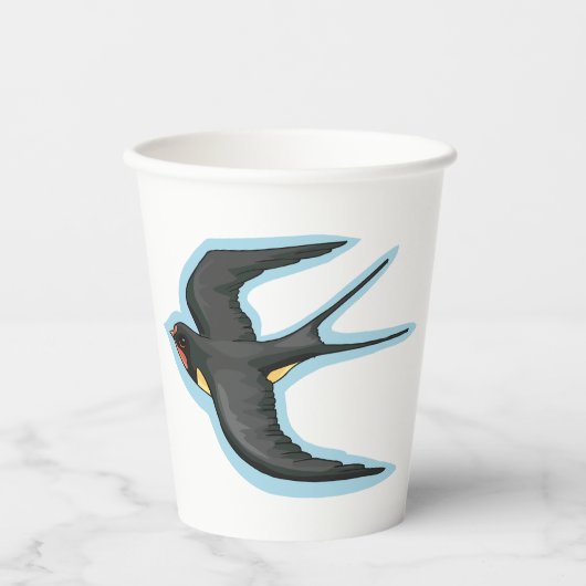 Gobelets En Papier Bird in Flight (Recto)