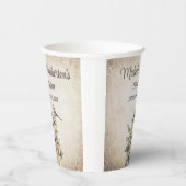 Gobelets En Papier Birdhouse Botanical Nature 75e anniversaire (Droite)