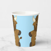 Gobelets En Papier Bison Buffalo Baby shower Bleu (Gauche)