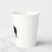 Gobelets En Papier Bison de Buffalo Art noir et blanc (Gauche)