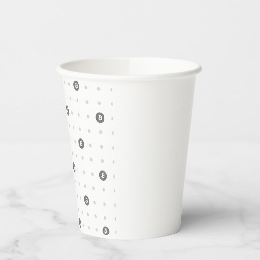 Gobelets En Papier Bitcoin Polka Dot 8oz Paper Cup (Gauche)