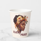 Gobelets En Papier Black and proud (Recto)