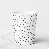 Gobelets En Papier Black and White Heart Pattern Valentine's Day (Verso)