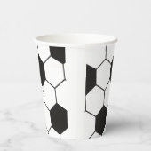 Gobelets En Papier Black And White Soccer Ball Geometric Pattern  (Droite)