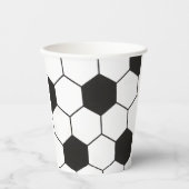 Gobelets En Papier Black And White Soccer Ball Geometric Pattern  (Recto)