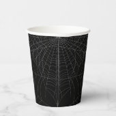 Gobelets En Papier Black and White Spider Web Happy Halloween (Droite)