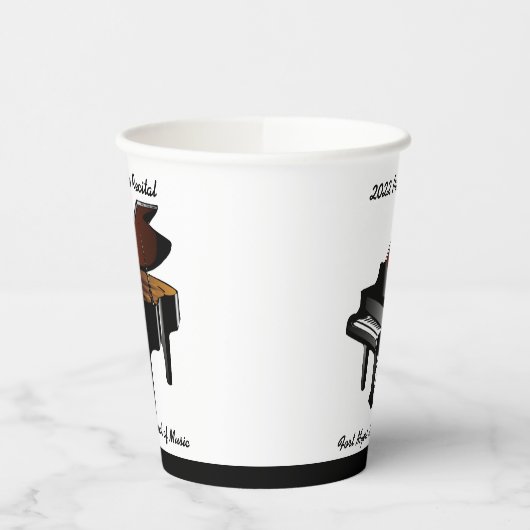 Gobelets En Papier Black Baby Grand Piano Considérant Réception (Gauche)