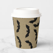 Gobelets En Papier Black Bat Russe Kraft Halloween Party (Recto)
