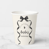 Gobelets En Papier Black Bow Birthday Any Age (Verso)