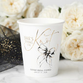 Gobelets En Papier Black Bow She's Tying the Knot Bridal Shower