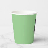 Gobelets En Papier Black Cat Silhouette tasses de papier vert (Droite)