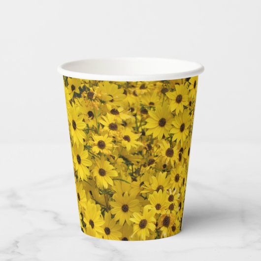 Gobelets En Papier Black Eyed Susan Floral tasse de papier (Verso)