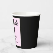 Gobelets En Papier Black Gingham Bow Graduation Party (Gauche)