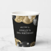 Gobelets En Papier Black Gold 50e anniversaire (Recto)
