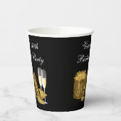 Gobelets En Papier Black Gold High talon Chaussure Anniversaire Coupe (Gauche)
