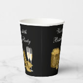 Gobelets En Papier Black Gold High talon Chaussure Anniversaire Coupe (Droite)