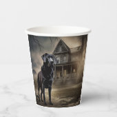 Gobelets En Papier Black Labrador Halloween (Recto)