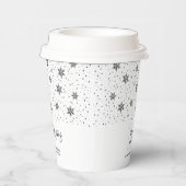 Gobelets En Papier Black | Logo d'affaires Vacances de Noël d'hiver (Droite)