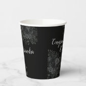Gobelets En Papier Black Rose Dark Gothic Graduation Party (Gauche)