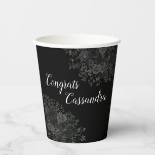 Gobelets En Papier Black Rose Dark Gothic Graduation Party