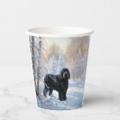 Gobelets En Papier Black Russian Terrier Laisser neiger Noël (Recto)