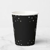 Gobelets En Papier Black Silver Confetti moderne Adulte fête d'annive (Gauche)