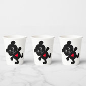 Gobelets En Papier Black Teddy Bear Love