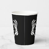 Gobelets En Papier Black Til Death Skeleton Mariage gothique (Droite)