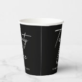 Gobelets En Papier Black Twenty One Birthday Party | Modern 21st (Droite)