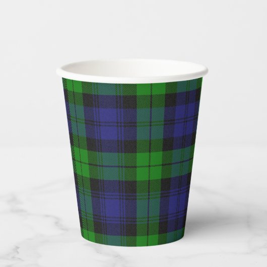 Gobelets En Papier Black Watch Scottish Clan Tartan tasses de papier (Recto)