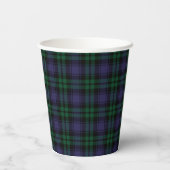 Gobelets En Papier Black Watch Tartan, Plaid (Verso)