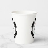 Gobelets En Papier Black White Poker Chip Casino Theme Retraite (Droite)
